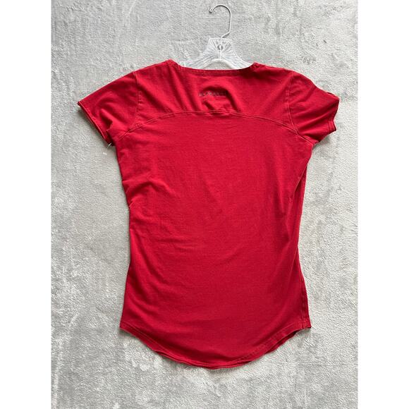 Alphalete Red TShirt Top Womens Small Short Sleeved Stretchy Workout Exercise - Picture 4 of 9